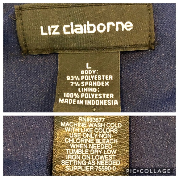 Liz Claiborne Navy and White Floral Knit Dress - Picture 8 of 8